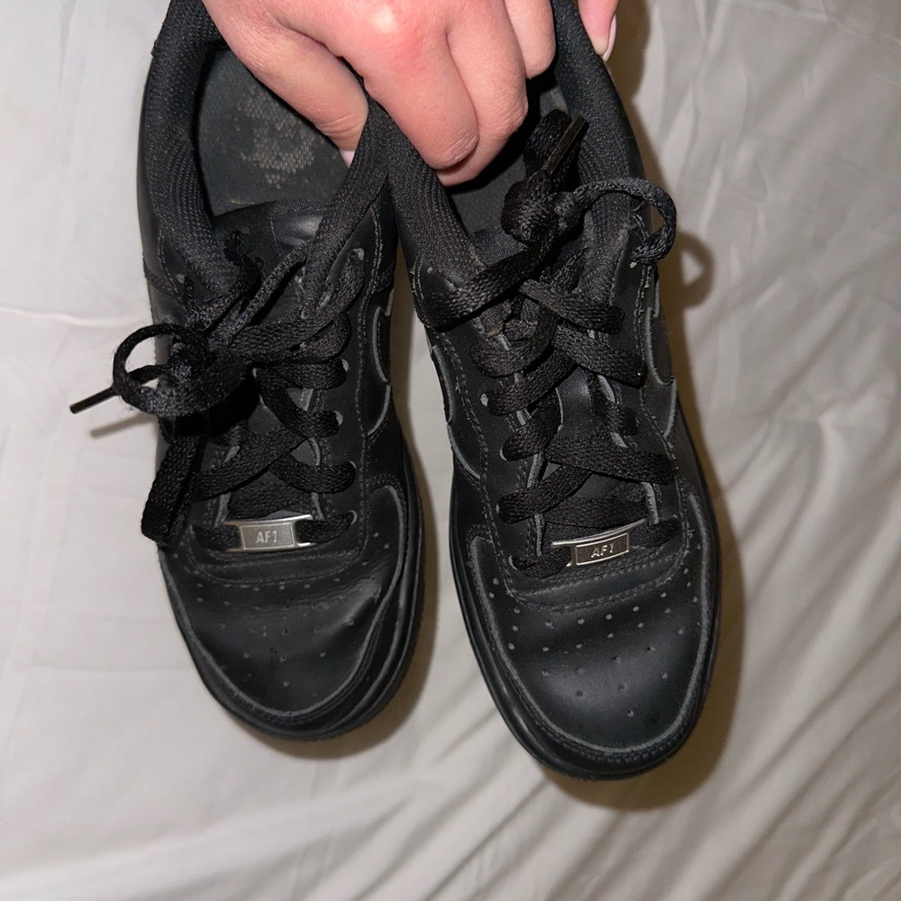 4.5Y Black Nike Air Force Ones